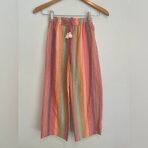 Pink Chicken Girls’ Theodore Cotton Striped Pants size 12Y